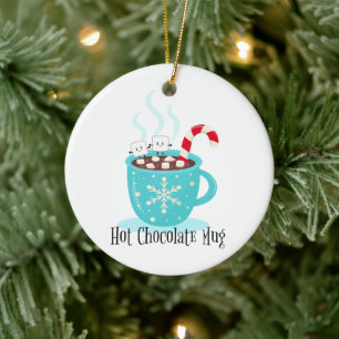 Ornamento De Cerâmica Mug de chocolate quente