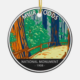 Ornamento De Cerâmica Muir Woods National Monument California Vintage
