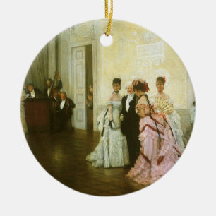 Ornamento De Cerâmica Muito Cedo de James Tissot, Arte Vitoriano Antigo