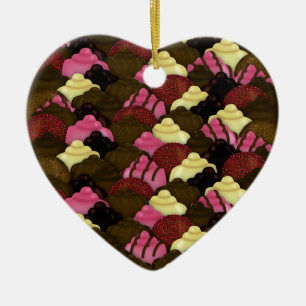 Ornamento De Cerâmica Muito Chocolate Nunca é Demais - Doces do Dia dos
