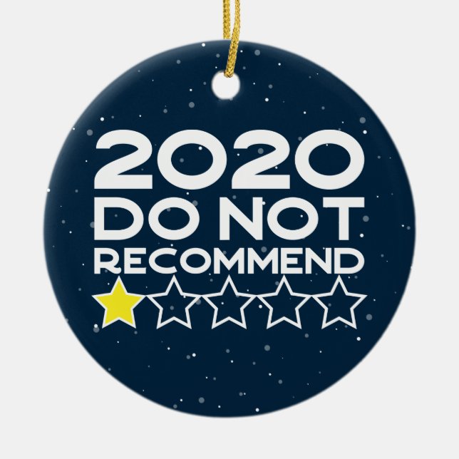 Ornamento De Cerâmica Muito Mau Não Recomendaria a Revisão de uma estrel (Frente)