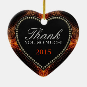 Ornamento De Cerâmica Muito Obrigado, Ornament Fogo.