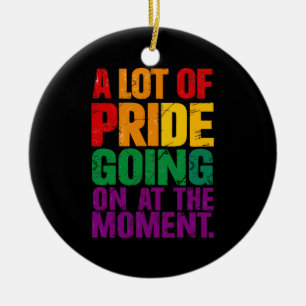 Ornamento De Cerâmica Muito Orgulho Acontecendo Neste Mês do Orgulho LGB