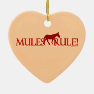 Ornamento De Cerâmica Mules Rule Silhouette Keepsaes