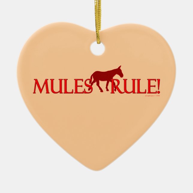 Ornamento De Cerâmica Mules Rule Silhouette Keepsaes (Frente)