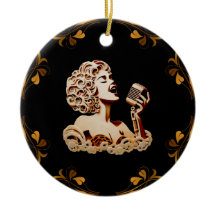 Mulher cantando papel artesanatos música arte