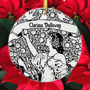 Ornamento De Cerâmica Mulher colhendo maçãs