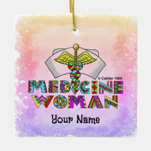 Ornamento De Cerâmica Mulher da medicina