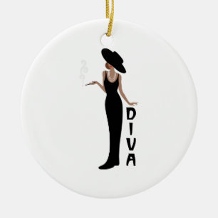 Ornamento De Cerâmica Mulher Diva