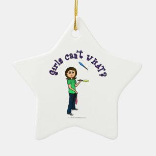 Ornamento De Cerâmica Mulher-Juggler