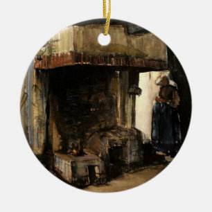 Ornamento De Cerâmica Mulher junto à Lareira por Vincent van Gogh