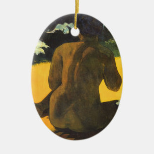 Ornamento De Cerâmica Mulher junto ao Mar por Paul Gauguin, Arte Fina Vi