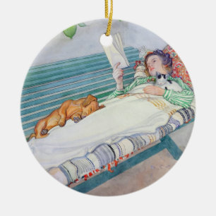 Ornamento De Cerâmica Mulher que encontra-se em um banco, 1913 (w/c no