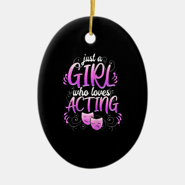 Ornamento De Cerâmica Mulheres Atrizes Atuando Musicais Em Torneio (Frente)