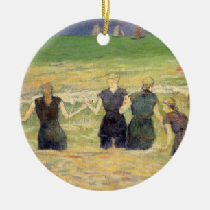Ornamento De Cerâmica Mulheres Banhando-se em Dieppe de Paul Gauguin