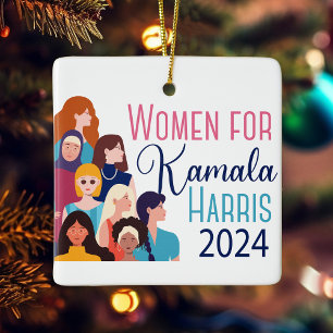 Ornamento De Cerâmica Mulheres para Kamala Harris Natal 2024