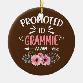 Ornamento De Cerâmica Mulheres Promovidas a Grammie Novamente Flores Nov