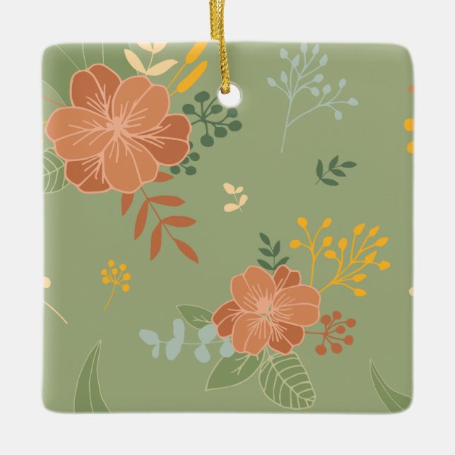 Ornamento De Cerâmica multicolor (Frente)