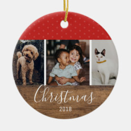 Ornamento De Cerâmica Multifoto Rústica Do Chic Modern