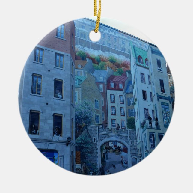 Ornamento De Cerâmica Mural em Cidade Velha de Quebec, Quebec, Canadá (Frente)
