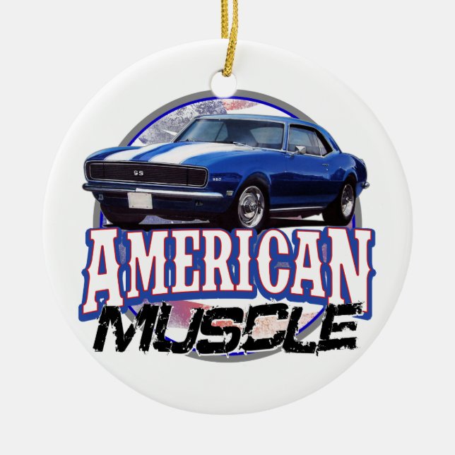 Ornamento De Cerâmica Muscle Camaro Americano (Frente)