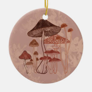 Ornamento De Cerâmica Mushroom Love