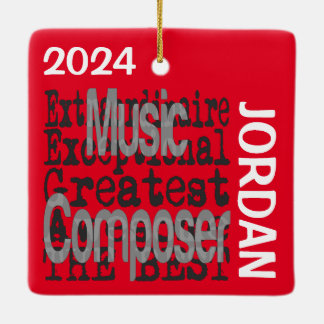 Ornamento De Cerâmica Music Composer Extraordinaire CUSTOM