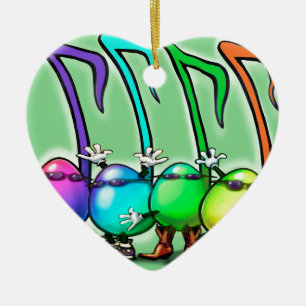 Ornamento De Cerâmica Music Notes Party