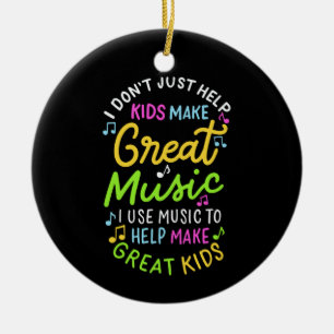 Ornamento De Cerâmica Music Teacher - Help Kids Make Music