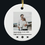 Ornamento De Cerâmica Música Casal Amor Música Natal<br><div class="desc">Casal De Música Personalizado Com Enfeites de natal De Música Com Amor. Placa de fotografia de casal personalizada.</div>