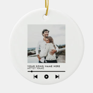 Ornamento De Cerâmica Música Casal Amor Música Natal