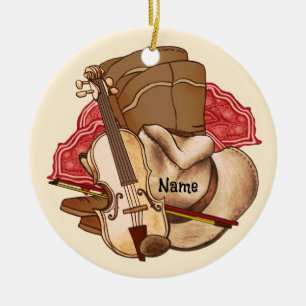 Ornamento De Cerâmica Música Country