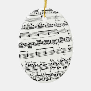 Ornamento De Cerâmica Música de folha