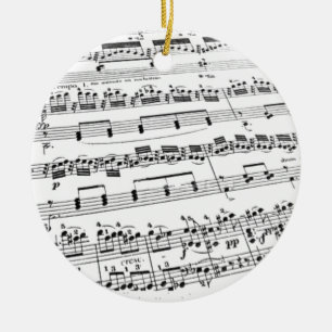 Ornamento De Cerâmica Música de folha