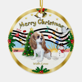 Ornamento De Cerâmica Música de Natal 1 - Cavalier (Blenheim)