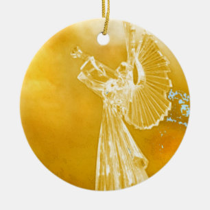 Ornamento De Cerâmica Música do anjo