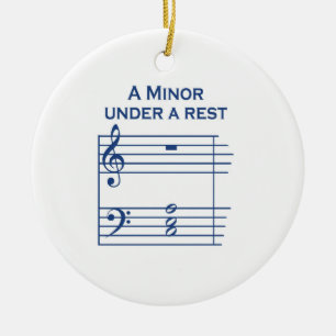 Ornamento De Cerâmica Música Engraçada Um Menor