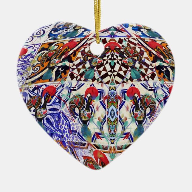 Ornamento De Cerâmica Música folclórica portuguesa (Frente)