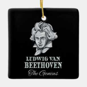 Ornamento De Cerâmica Música - Ludwig Van Beethoven O Gênio