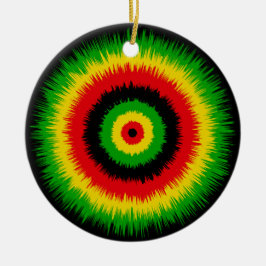 Ornamento De Cerâmica Música Reggae Rasta Gravata Tinta Olho de Boi