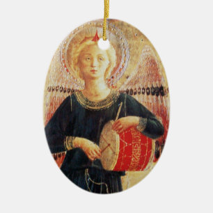 Ornamento De Cerâmica MUSICAL ANGEL Ruby Gem stone