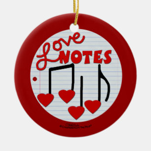 Ornamento De Cerâmica Musical do Love Note