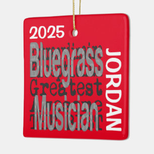 Ornamento De Cerâmica Musicário Bluegrass PERSONALIZADO