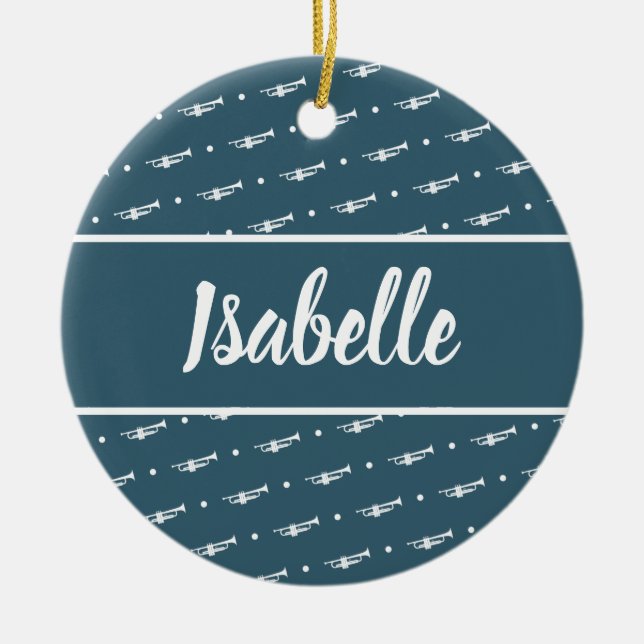 Ornamento De Cerâmica Músico Personalizado Personalizado do Jogador de T (Frente)