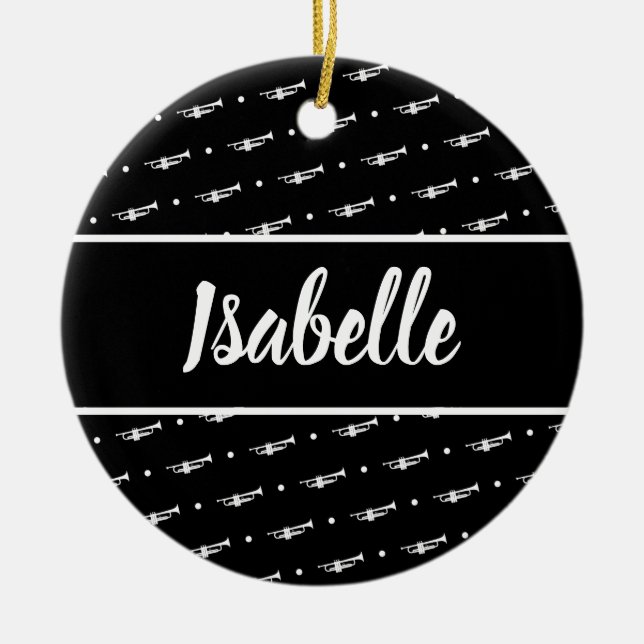 Ornamento De Cerâmica Músico Personalizado Personalizado do Jogador de T (Frente)