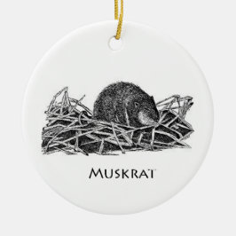 Ornamento De Cerâmica Muskrat