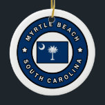 Ornamento De Cerâmica Myrtle Beach Carolina do Sul<br><div class="desc">Myrtle Beach Carolina do Sul</div>