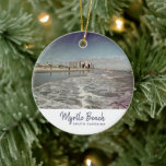 Ornamento De Cerâmica Myrtle Beach South Carolina Vintage<br><div class="desc">Myrtle Beach South Carolina Vintage</div>