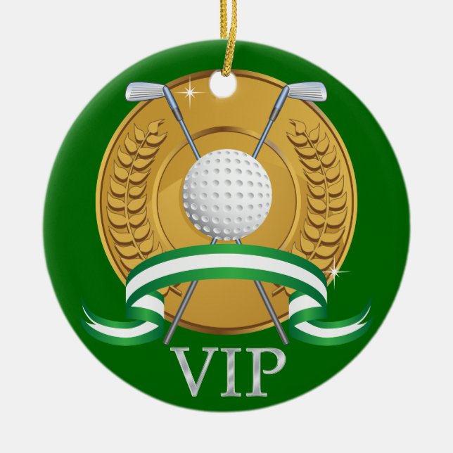 Ornamento De Cerâmica Nº 1 do VIP Golf Ornament - SRF (Frente)