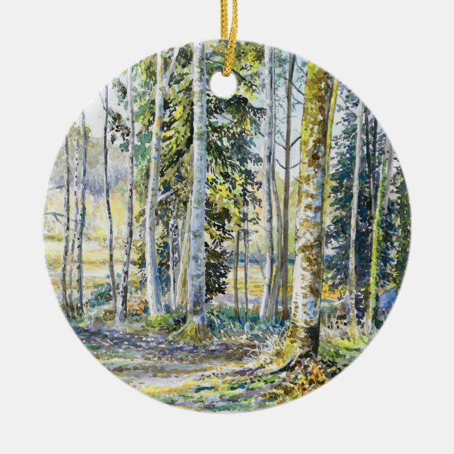 Ornamento De Cerâmica "Na borda do inverno..." - (Frente)